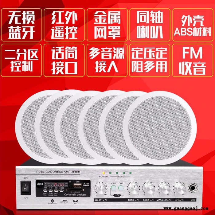 LWZ纯后级功放音响有源天花喇叭图4