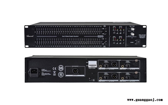 niucard纽卡MR-2231 均衡器 niucard纽卡均衡器   黑色图3