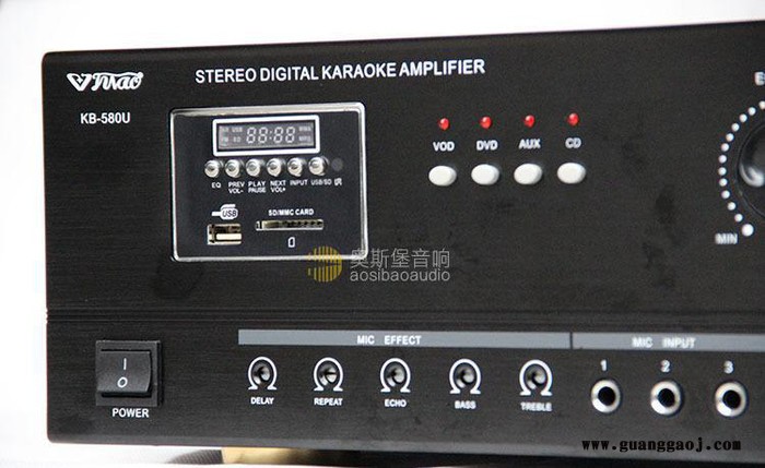 KB580U USB显示专业舞台大功率功放机/卡包音箱KTV图2