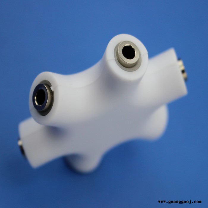促销一分五情侣音乐分享器 3.5雪花音频分流器 可定制logo耳机分线器图6