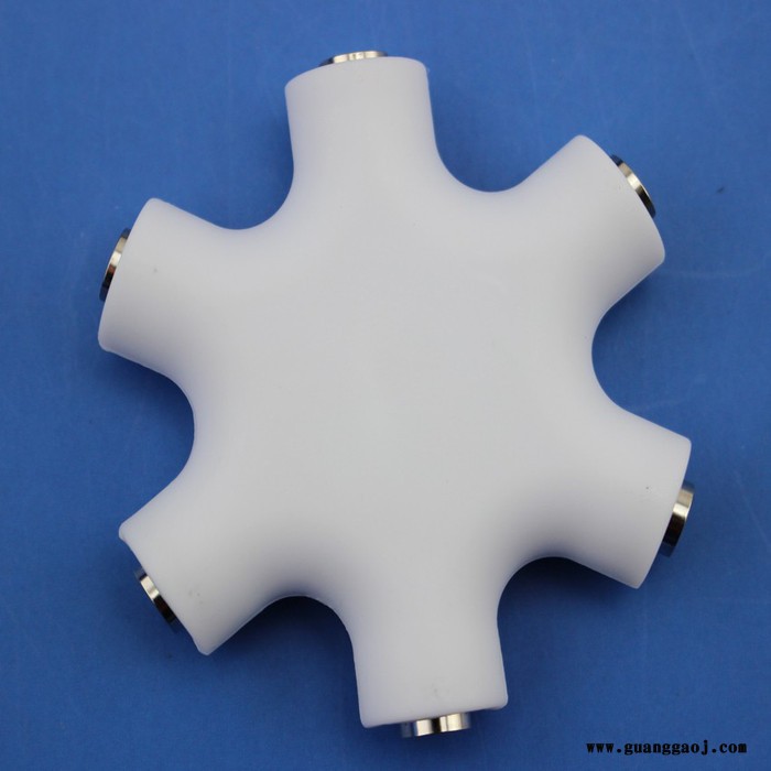 促销一分五情侣音乐分享器 3.5雪花音频分流器 可定制logo耳机分线器图5