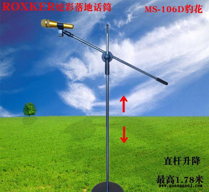 炫彩舞台演出麦克风摄影道具话筒厨窗摆落地话筒有线话筒立麦图2