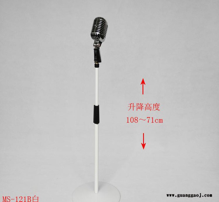 舞台麦克风落地式摄影道具话筒圆盘落地有线话筒儿童话筒立麦图2