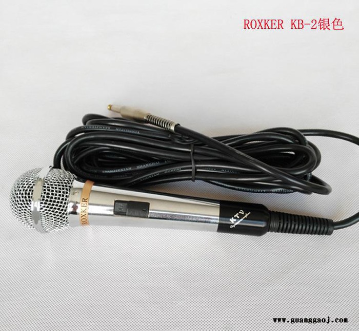 ROXKER KTV舞台麦克风金属电镀有线话筒夹线麦动圈式话筒有线麦图2