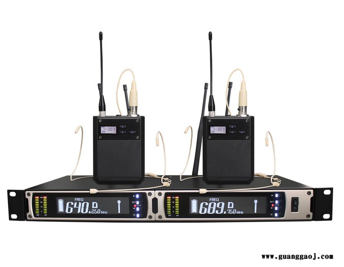 SYYP思音UR-390一拖二腰包头戴麦克风话筒,电容麦，腰包扩音器，专业舞台演出，话筒厂家，无纸化视频会议厂家图1
