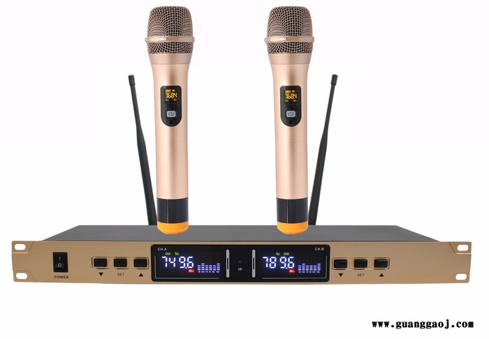 SYYP思音UR-185一拖二无线手持麦克风话筒,U段无线话筒，KTV专用，话筒厂家，无纸化视频会议厂家图5