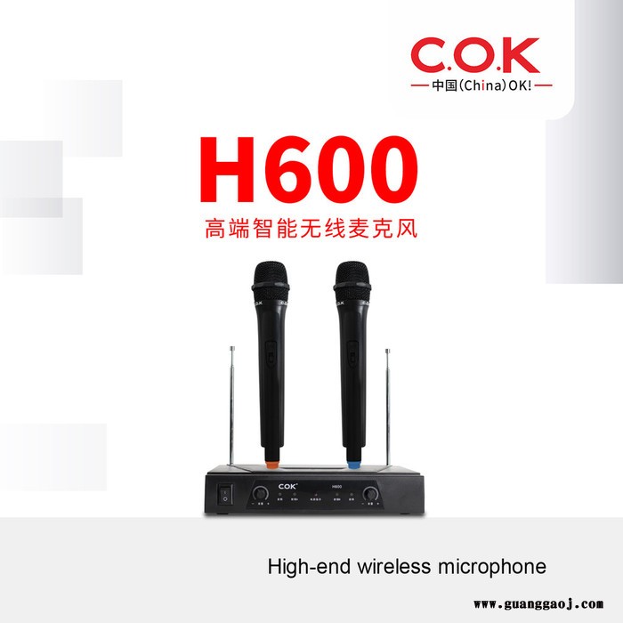 C.O.K H600 无线话筒 家用k歌 家庭ktv 手机蓝牙 麦克风图2