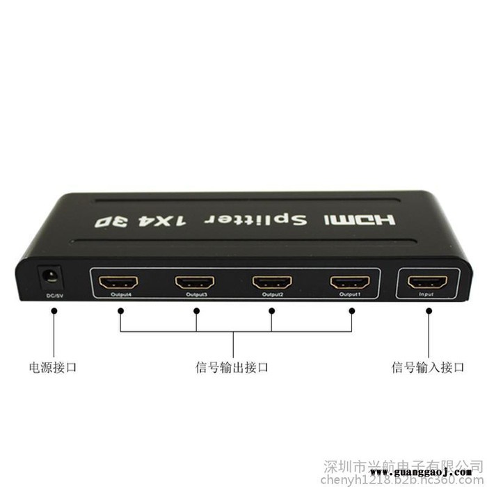 工厂直销中性HDMI SPLITTER 3D 1*4 HDMI分配器一分四分屏器一出四分频器一进四出图2