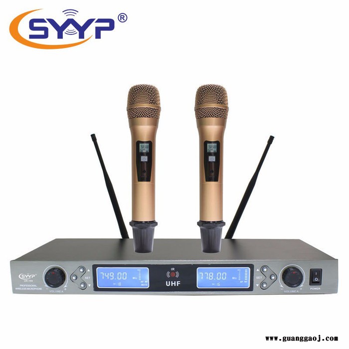 SYYP思音UR-190 KTV舞台一拖二无线手持麦克风话筒图2