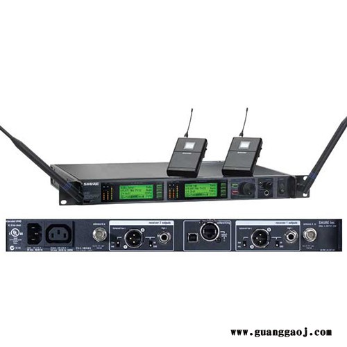 舒尔 SHURE UR14D+/53 一拖二头戴式无线话筒  适用：大型演出、中小型演出、...图1