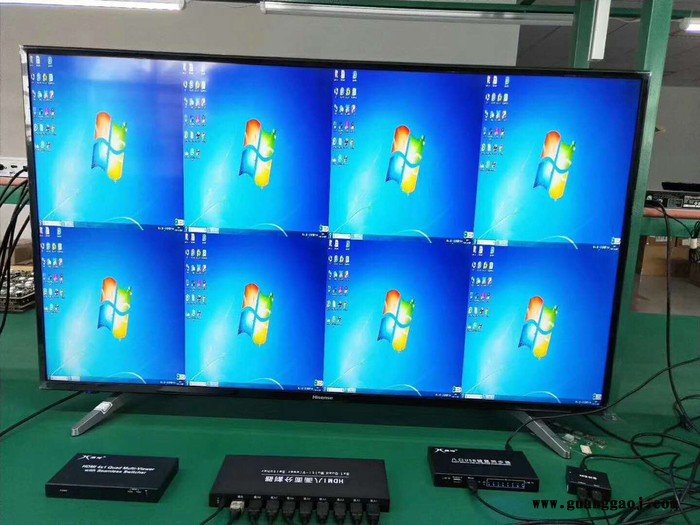 萧何HDMI 8x1 八画面分割器是一款高性能的带八路高清画面分割以及无缝切换输出的切换器图2
