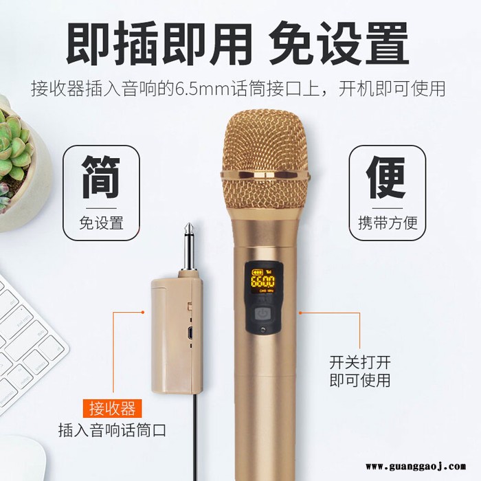 无线话筒家用唱歌U段k歌直播神器电脑手机会议手持通用麦克风图4