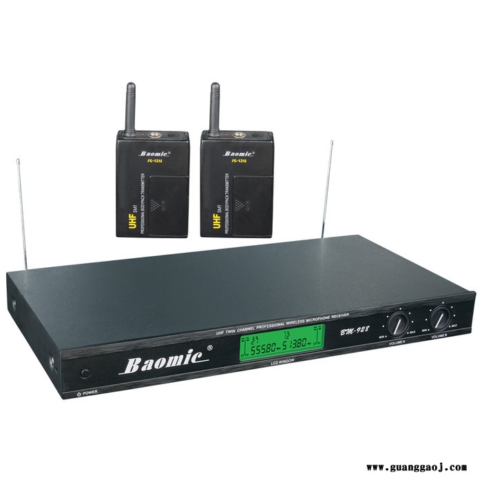 Baomic/宝麦 BM-928 UHF无线话筒一拖二舞台麦克风新品包邮图2