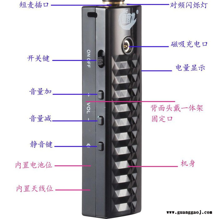 MONICOCO MONI2生产无线话筒 一师一麦  智能功放 音箱 教师无线话筒  蓝牙同频话筒 手持话筒 颈戴话筒图3