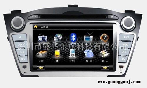 供应乐旅现代IX35专车专用车载DVD导航厂家一体机/GPS导航仪图1