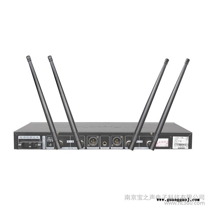 宝丽兰 真分集u段无线话筒 一拖二u段无线麦克风 BLL-9982图3