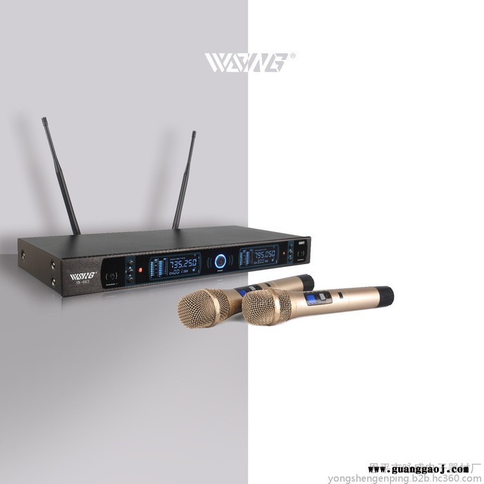 WSING咏盛SN-663一拖二无线话筒KTV系列演出麦克风**适用于KTV包房，会议室，学校工程，演出等