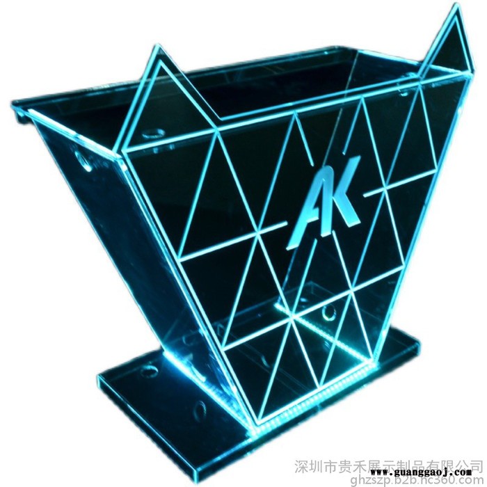 贵禾云包厢打碟机桌子亚克力dj台酒吧发光LED桌夜店音响架子ktv调音台图2