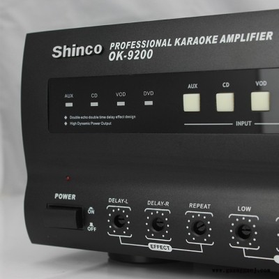 Shinco/新科 OK-9200专业舞台 KTV功放机4通道 大功率功放器支持USB插卡家庭套装功放