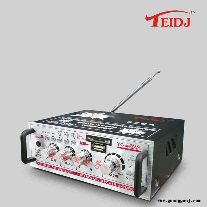 TEIDJ厂家供应YG-326A迷你家用车载舞台交直流两用可插U盘播放MP3功放机图6