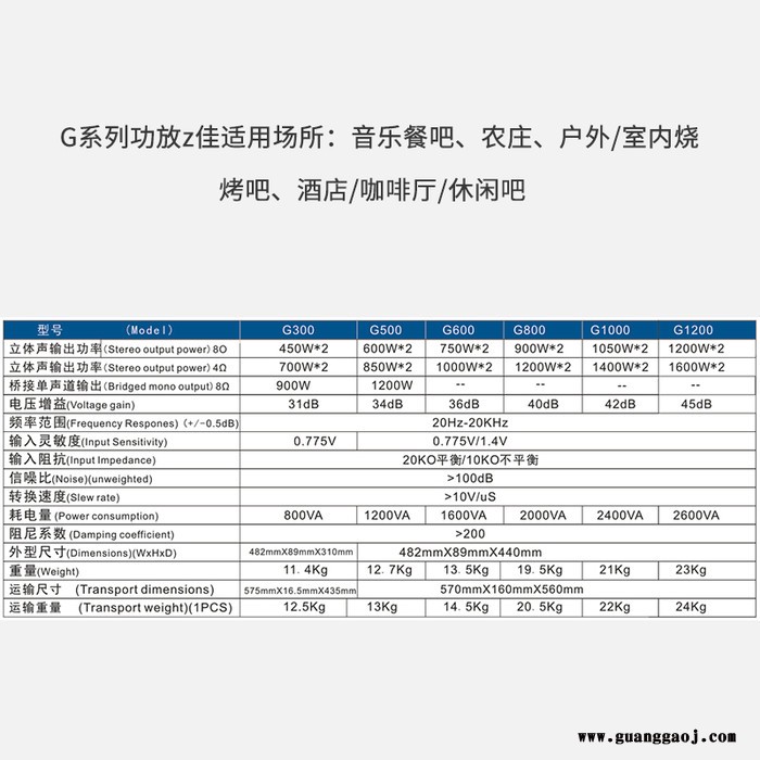 Rujeer  1050W 舞台功放 专业后级功率放大器 G1000图4
