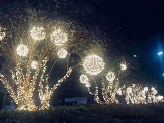 户外亮化工程树木亮化 景观树灯亮化 线条灯城市街道节日亮化