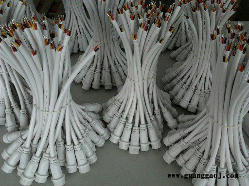 LED城市亮化工程灯具公母插头，公母连接线