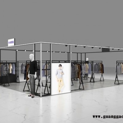 时尚男装展示道具陈列 商场店形象展柜设计 展示陈列柜定制
