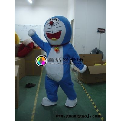 机器猫形象人偶服装、哆啦a梦卡通形象人偶服饰