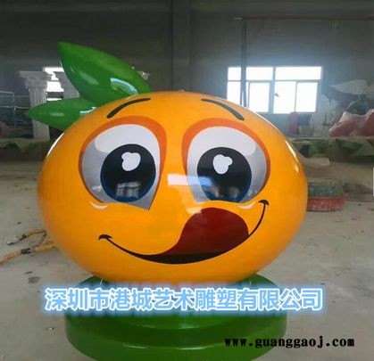 种植产业合作社IP形象玻璃钢卡通橙子雕塑图1