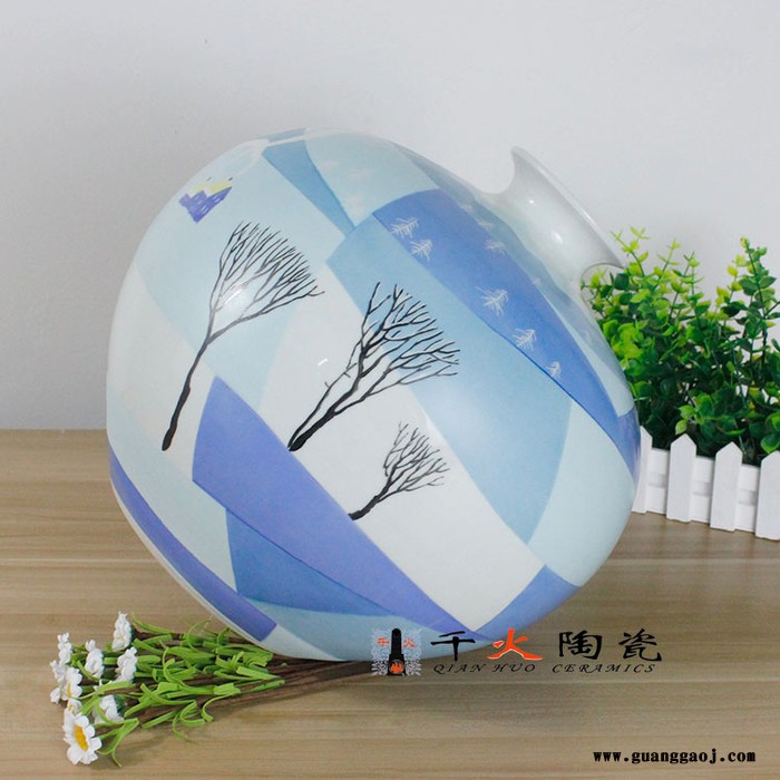 开业礼品陶瓷花瓶定做厂家 开业礼品瓷图3