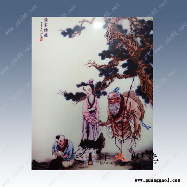礼品陶瓷板画定制价格  景德镇礼品定制厂家图2