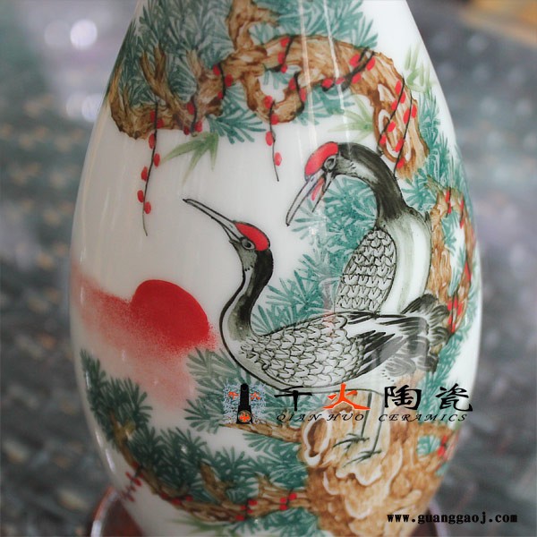 千火陶瓷 校庆送母校景德镇陶瓷花瓶订制厂家 校庆礼品瓷图2
