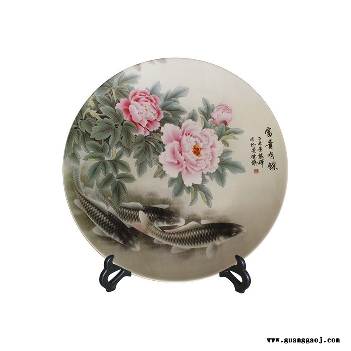 记念品陶瓷纪念盘 办公桌摆件陶瓷摆盘图5
