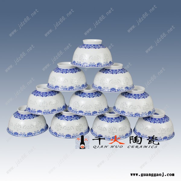 千火陶瓷 礼品装饭碗定制青花礼品碗图5