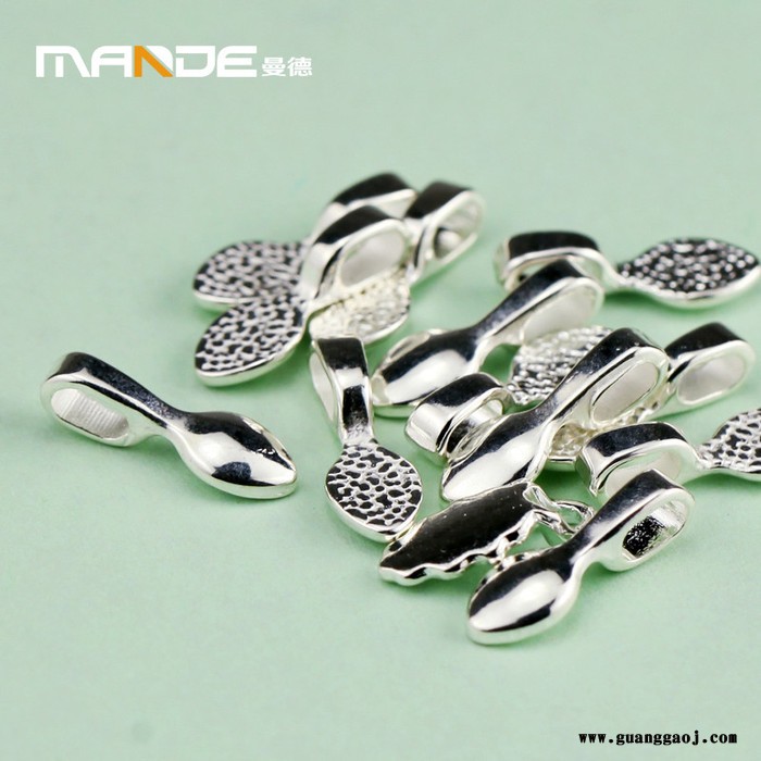 曼德1707017 DIY工具镀银吊坠挂钩DIY饰品 手工艺制作配件10个/包项链吊坠托首饰图6