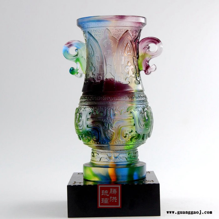 平安富贵花瓶婚宴礼品琉璃花瓶各种款式缘定今生结婚纪念品百财如意礼品定制图3