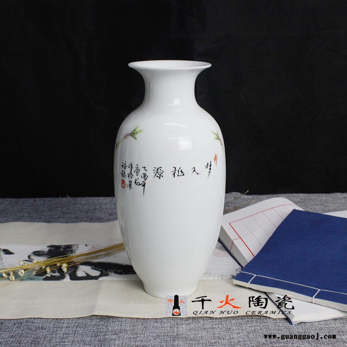 千火陶瓷 礼品花瓶 景德镇陶瓷花瓶专业制作图5