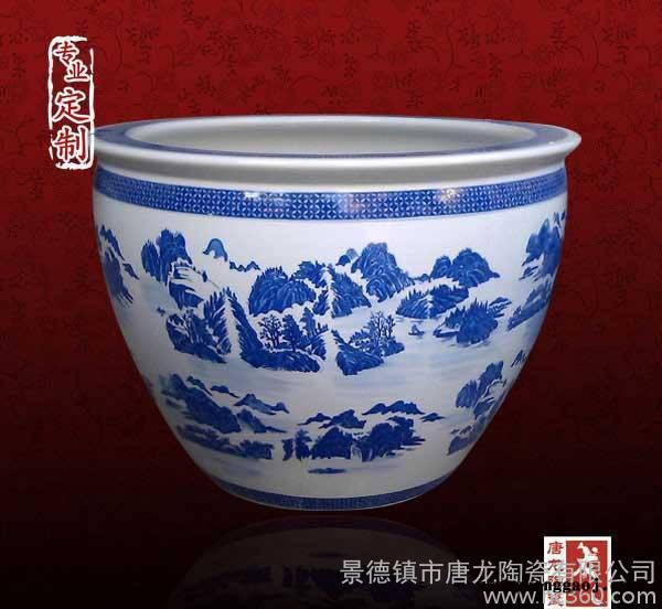 定制陶瓷大缸，陶瓷风水缸，中秋节礼品大缸图2