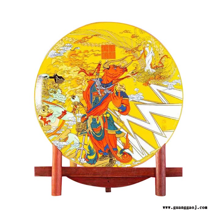2021牛年礼品陶瓷摆件新年活动礼品定制春节公司庆典礼品定制厂家图2