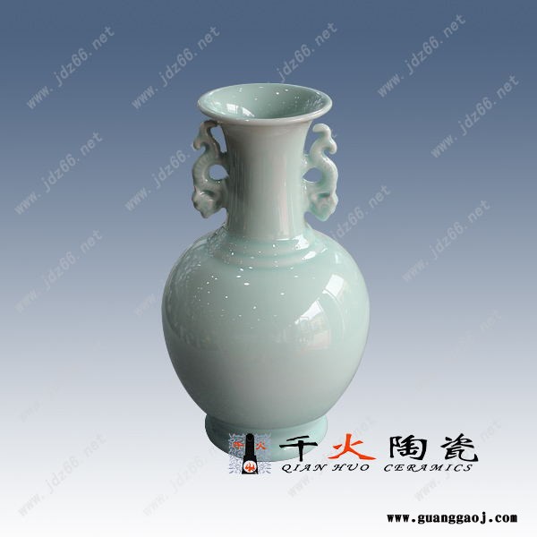 千火陶瓷 礼品青釉花瓶图3