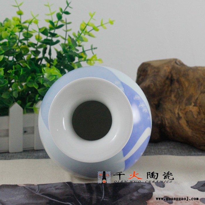 手绘原野炊烟陶瓷小花瓶FCXCQQIZQ085E-高22.5cm 宽13.6cm 手绘花瓶图4