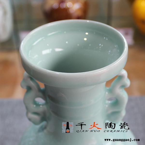 千火陶瓷 外事礼品花瓶定制图3
