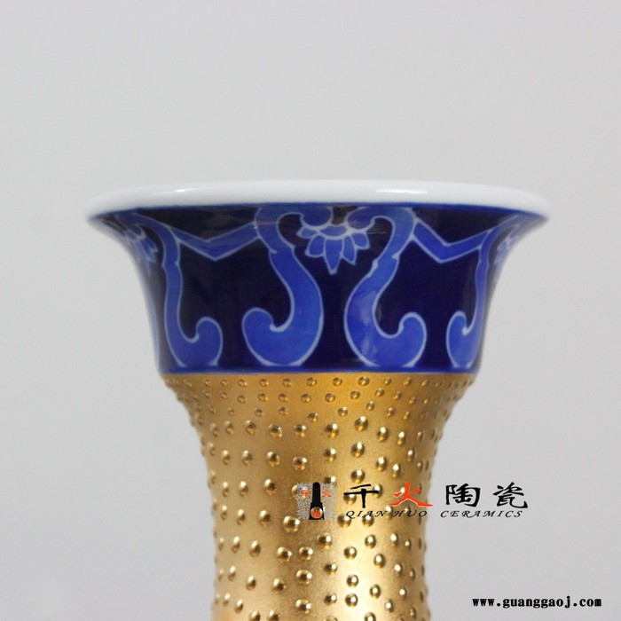 手绘五彩牡丹陶瓷花瓶 礼品陶瓷花瓶生产厂家 礼品花瓶图6