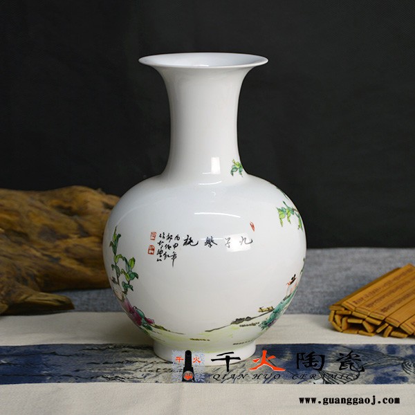 简单花瓶礼品瓷 礼品瓷花瓶厂家图4