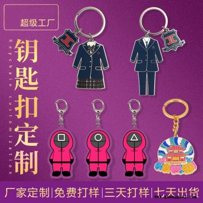 钥匙扣定制情侣创意个性创意钥匙链订制作金属文创礼品定做挂件