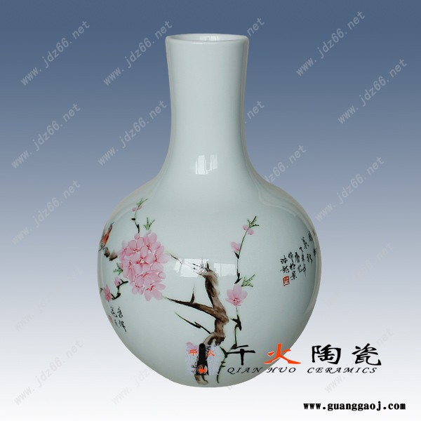创意礼品花瓶 水点桃花花瓶图8