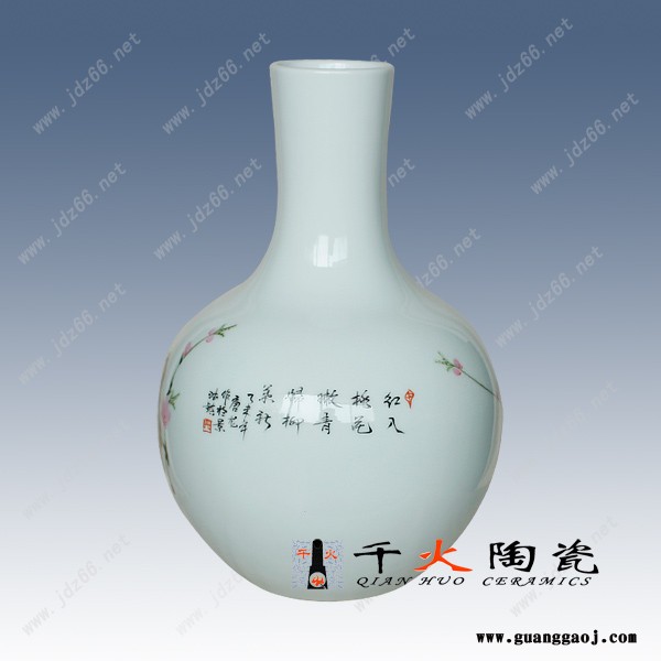 创意礼品花瓶 水点桃花花瓶图6