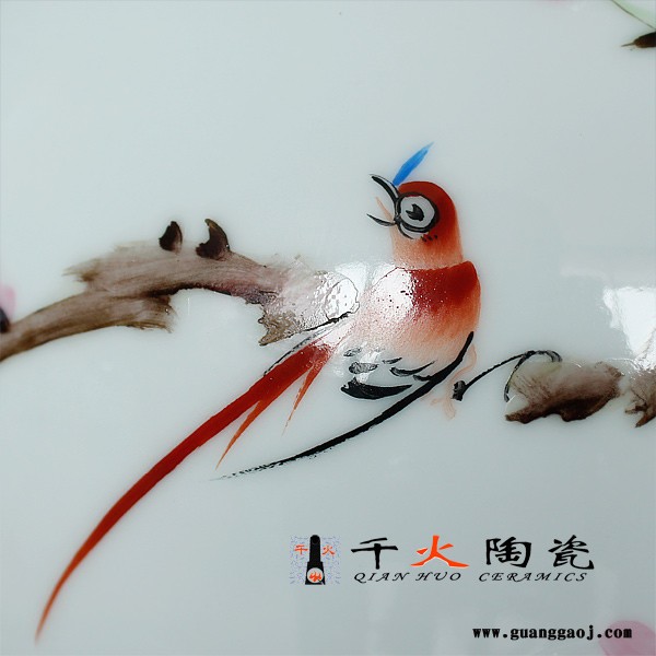 创意礼品花瓶 水点桃花花瓶图5