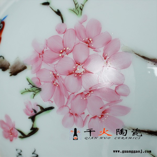创意礼品花瓶 水点桃花花瓶图4